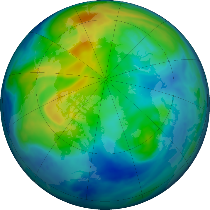 Arctic ozone map for 17 November 2016